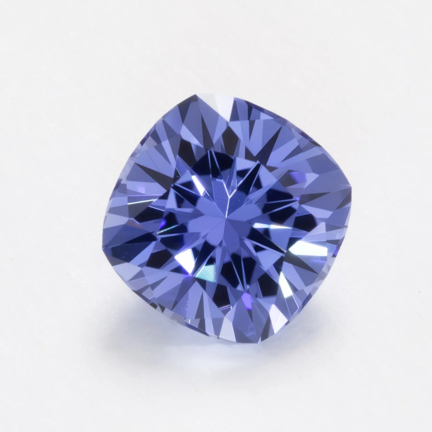 periwinkle blue lab sapphire cushion
