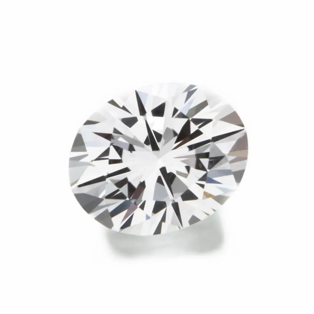 white lab sapphire oval