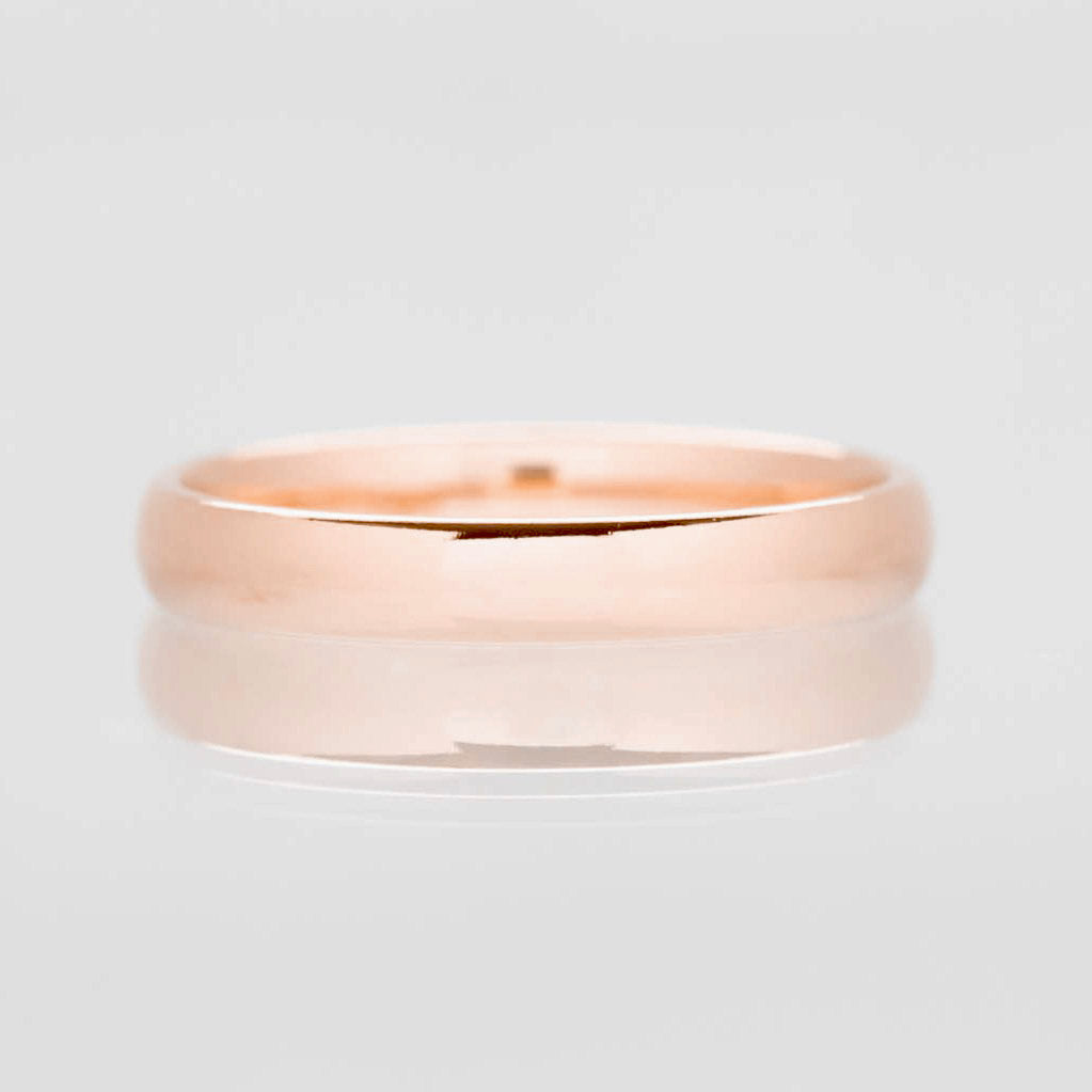 3mm Elegant wedding band rose gold