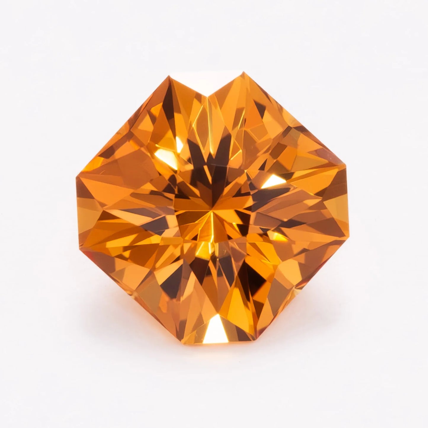orange lab sapphire asscher