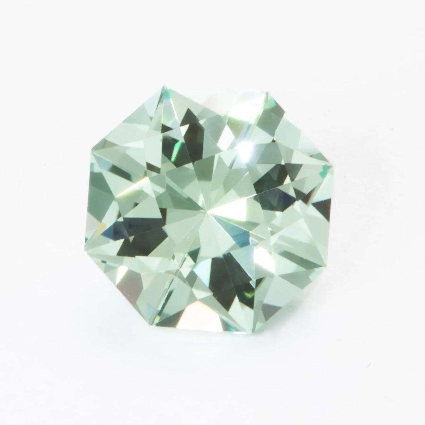 mint lab sapphire octagonal cut