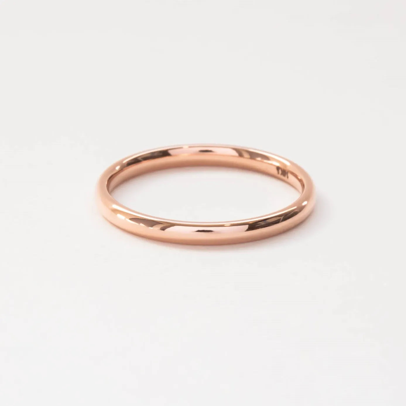 2mm rose gold band