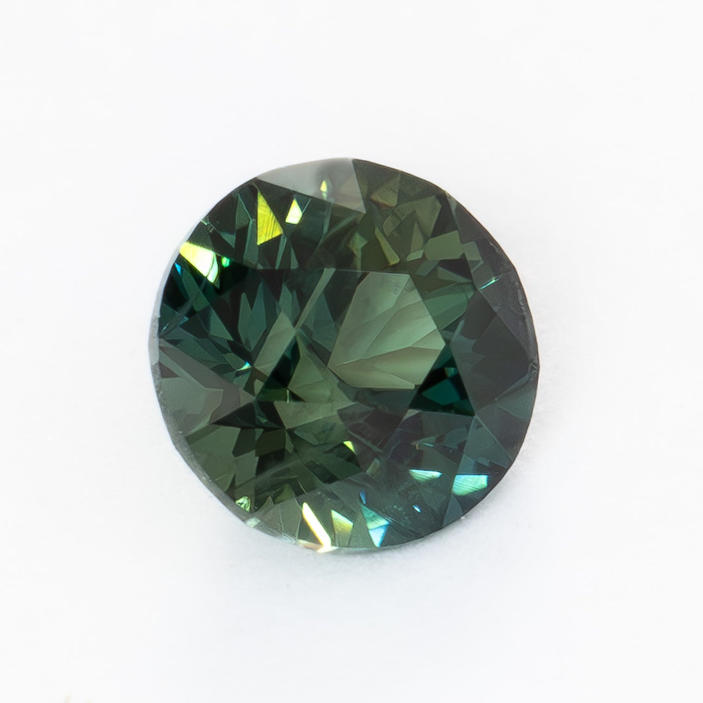 AF0116 blue-teal round african sapphire