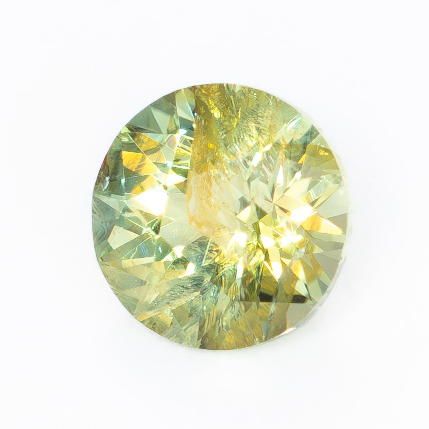 AF0122 yellow-green african sapphire round