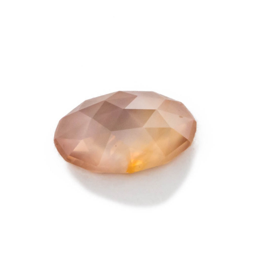 af0137 peach oval rose cut african sapphire