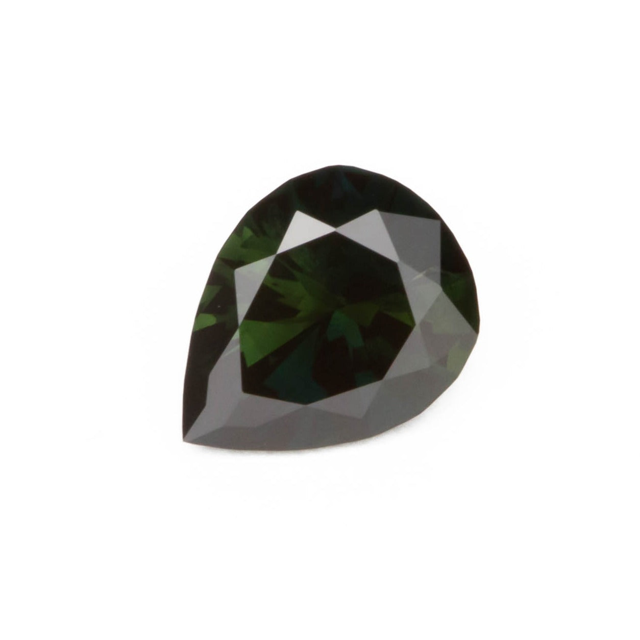 au0114 dark green australian sapphire pear