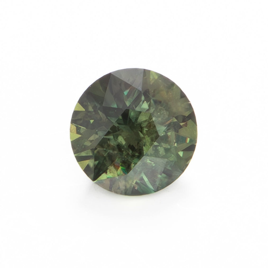 AU0121 green round australian sapphire