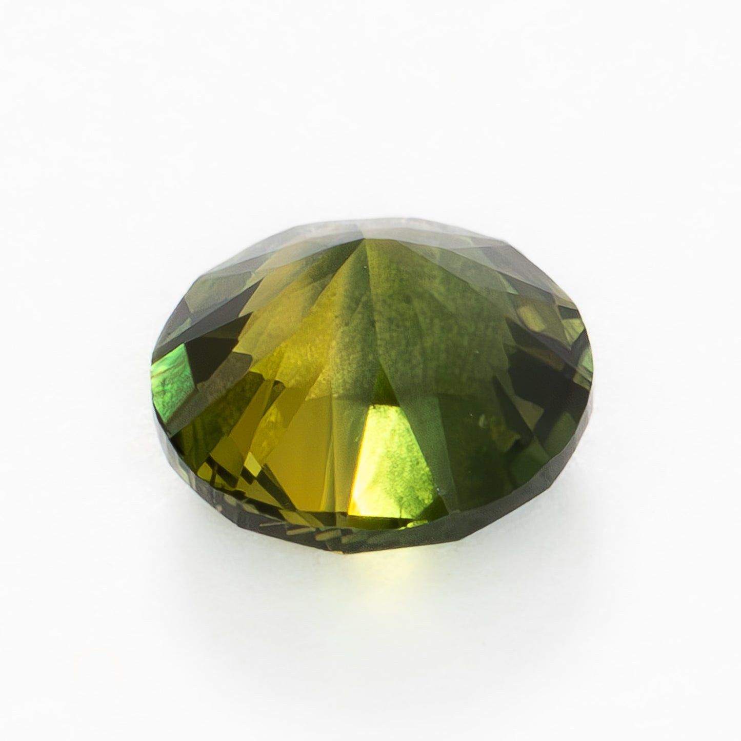 AU0140 green yellow bi-color australian sapphire round
