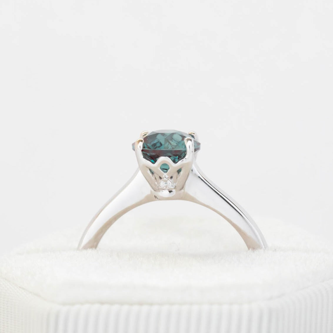 Carme engagement ring lab alexandrite
