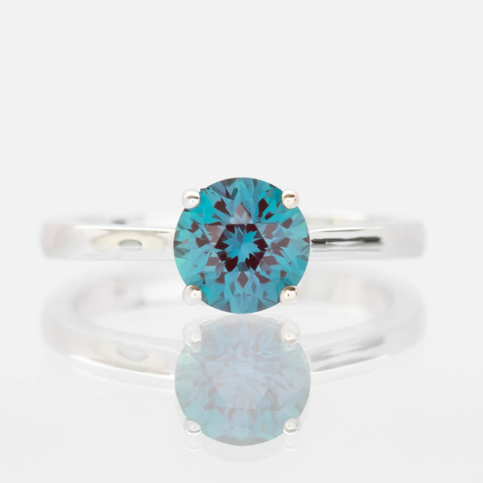 Carme engagement ring lab alexandrite