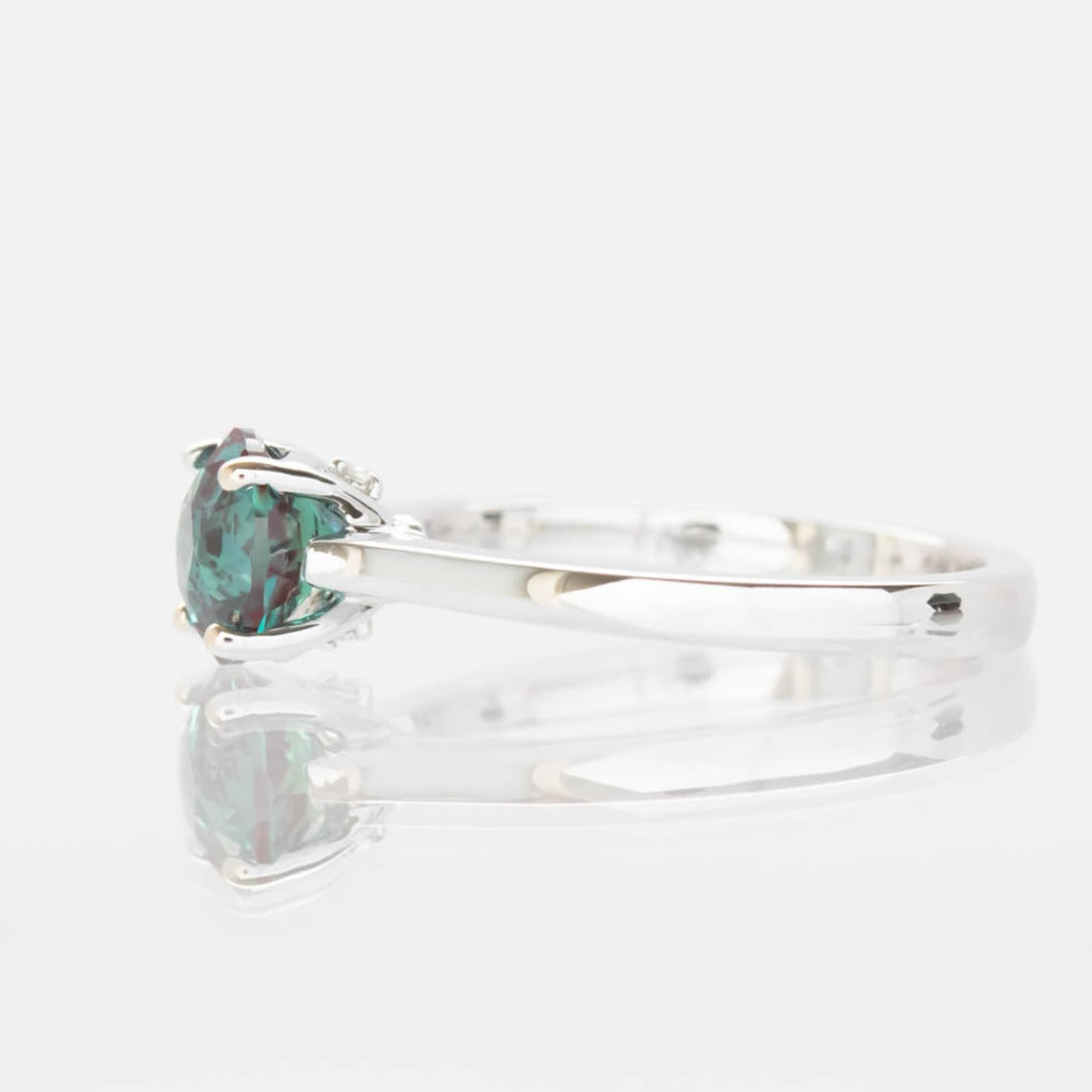 Carme engagement ring lab alexandrite