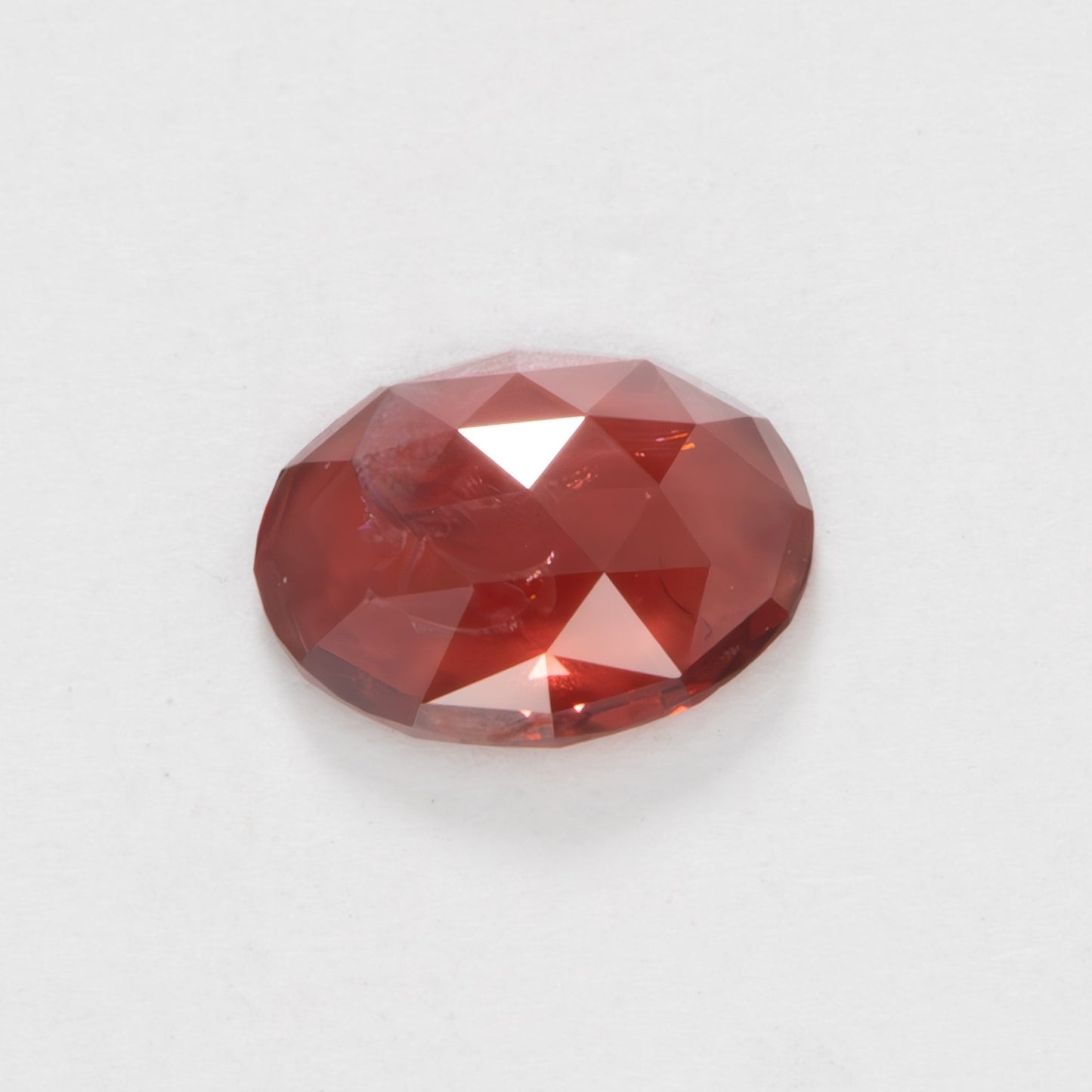 GR0129 red malaya garnet rose cut oval