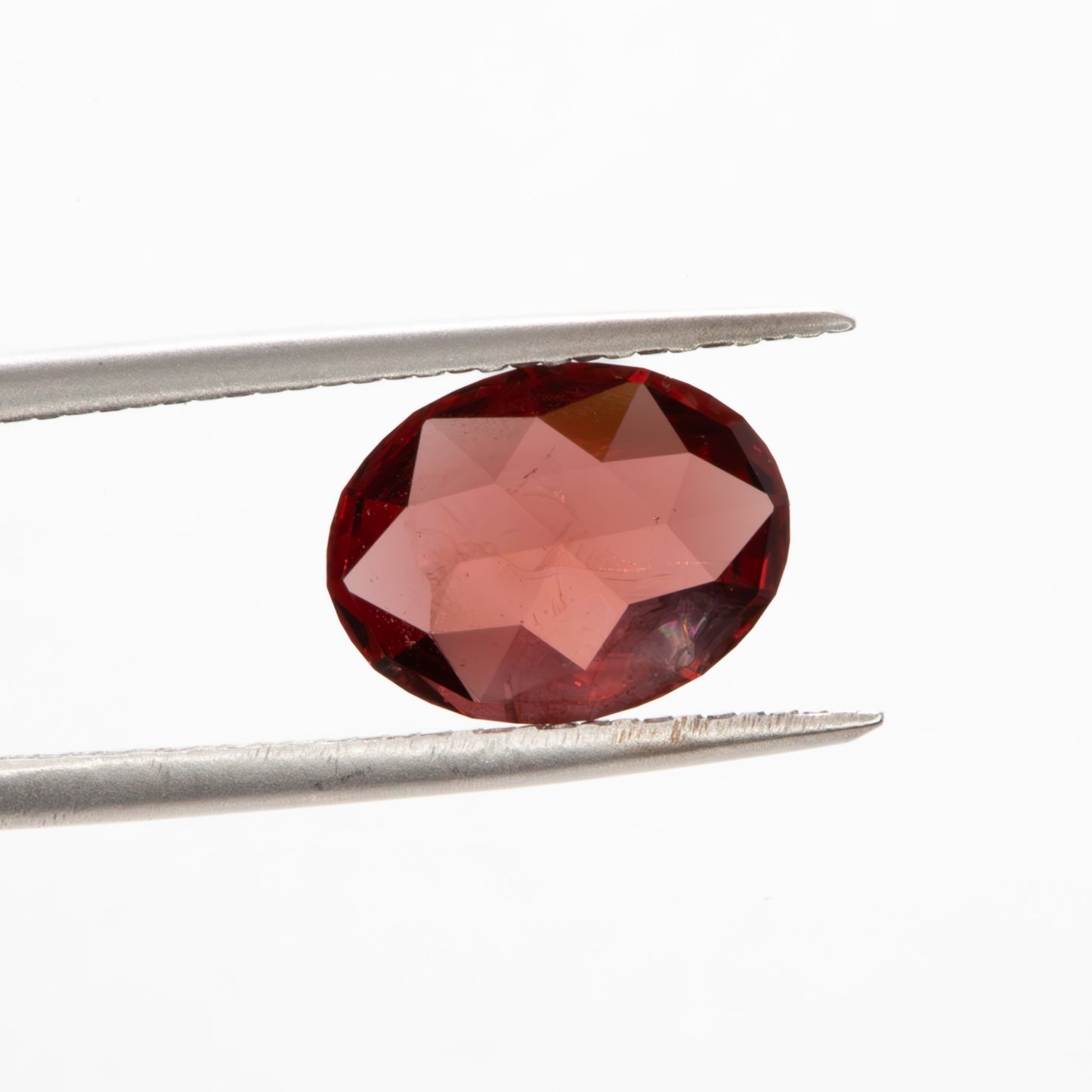 GR0129 red malaya garnet rose cut oval