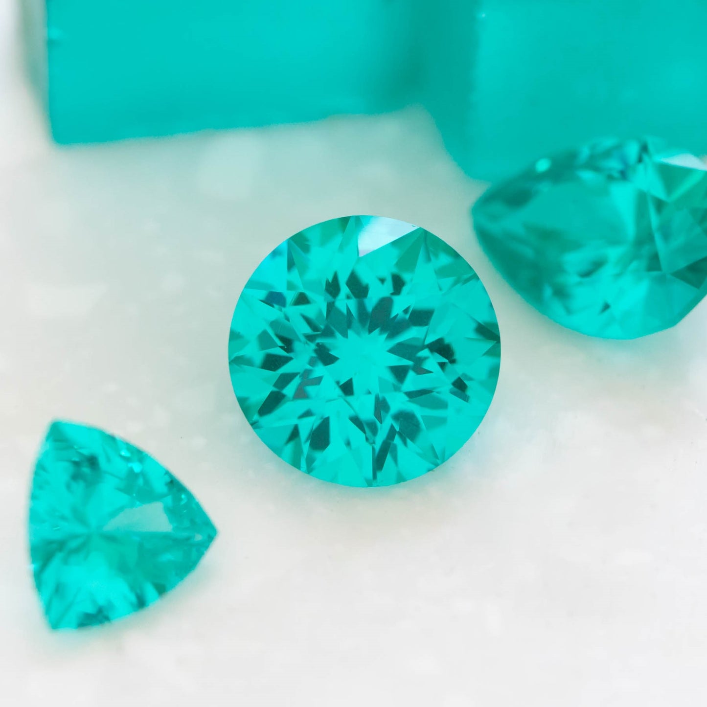 Paraiba Teal YAG Squares