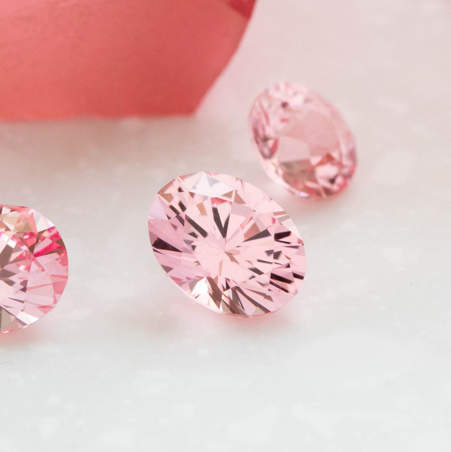 vibrant pink lab sapphire shapes
