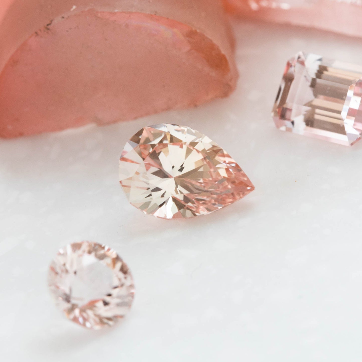 peach lab sapphire shapes