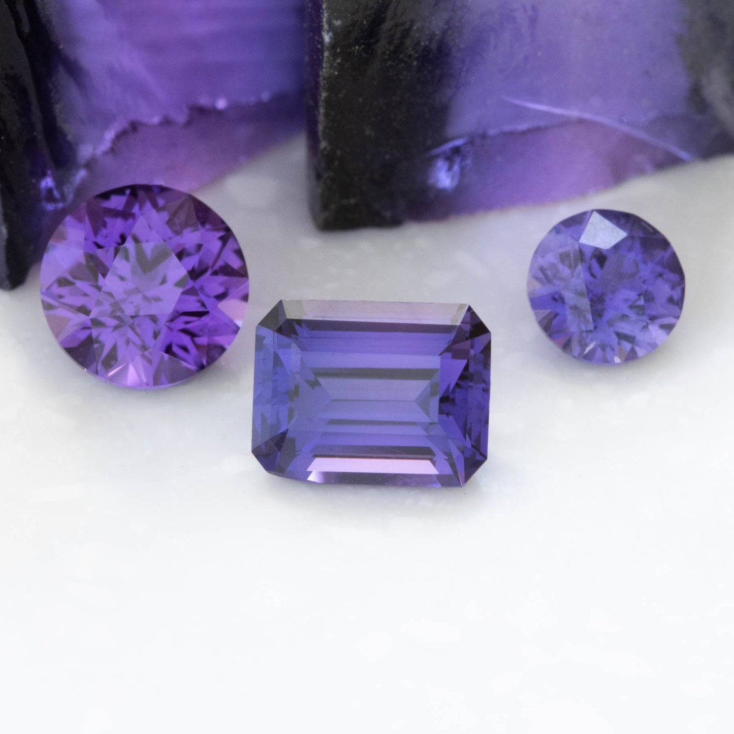 purple lab sapphire shapes