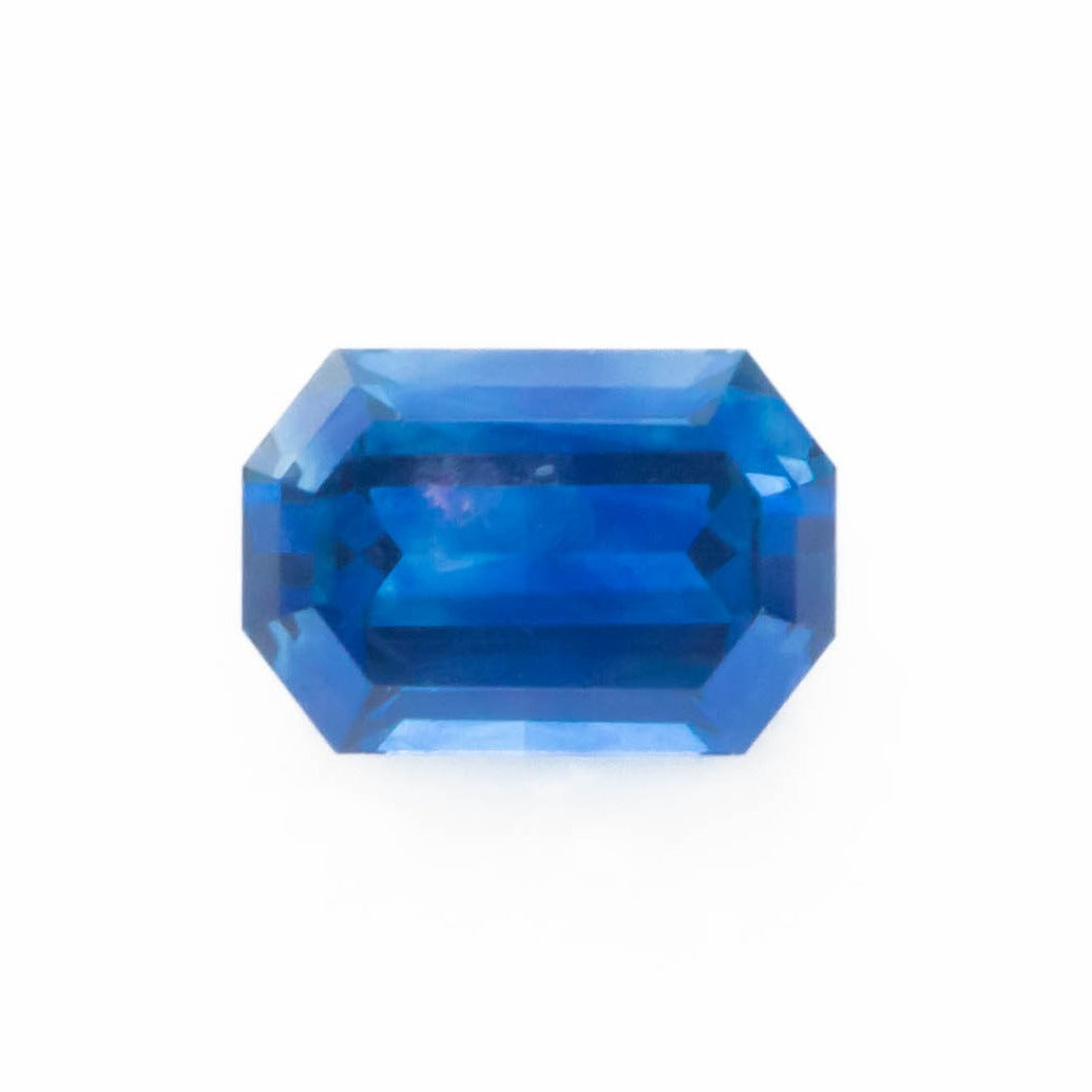MS0116 vivid blue montana sapphire step cut