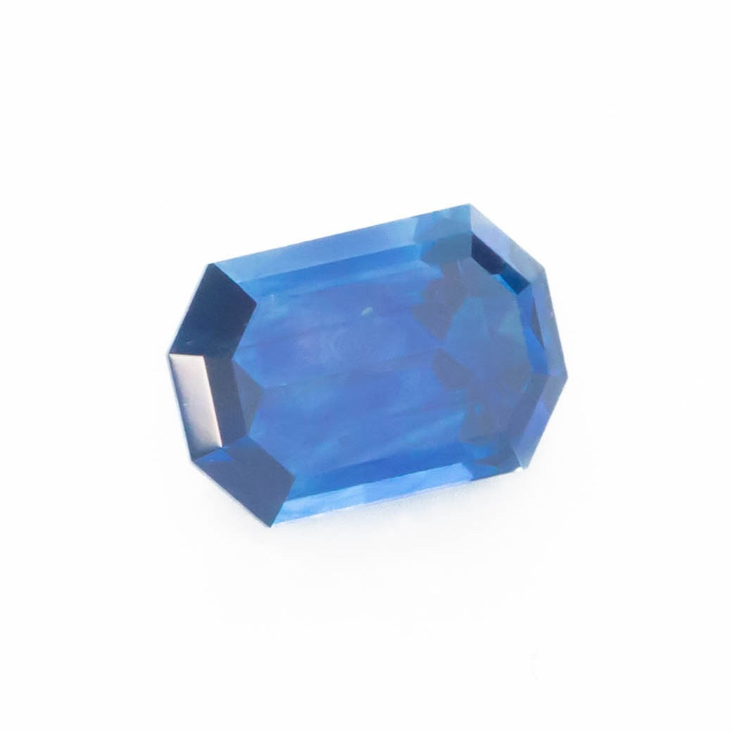 MS0116 vivid blue montana sapphire step cut