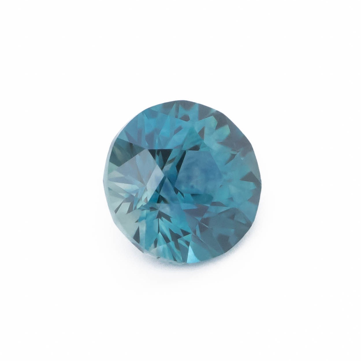MS0121 blue-green montana sapphire round cut