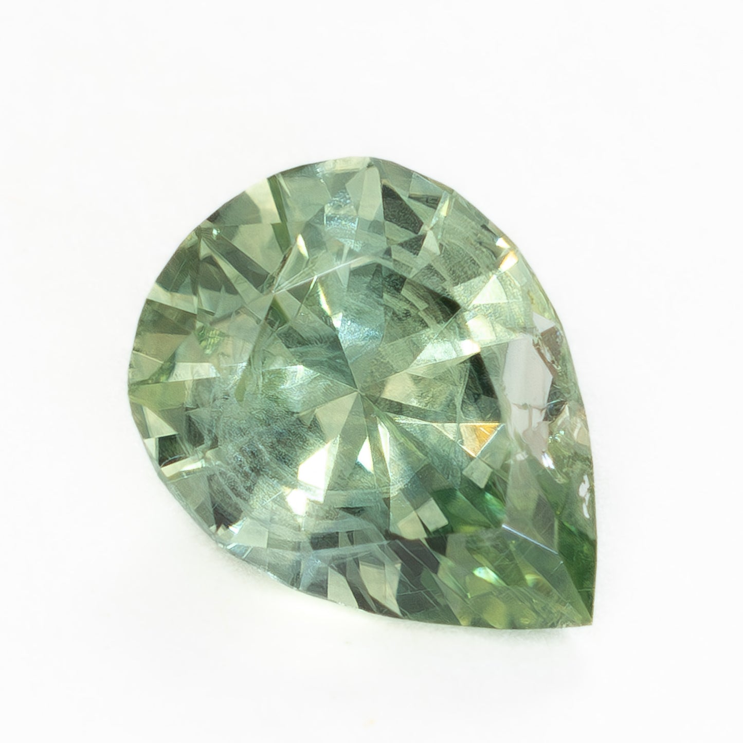 MS0168 0.90ct color shift blue-green eden pear cut montana sapphire
