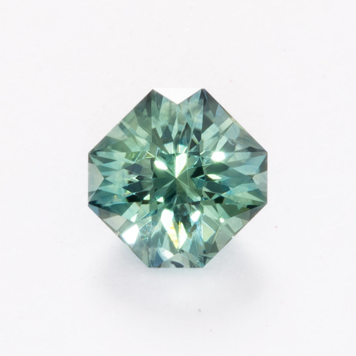 MS0203 asscher cut green montana sapphire