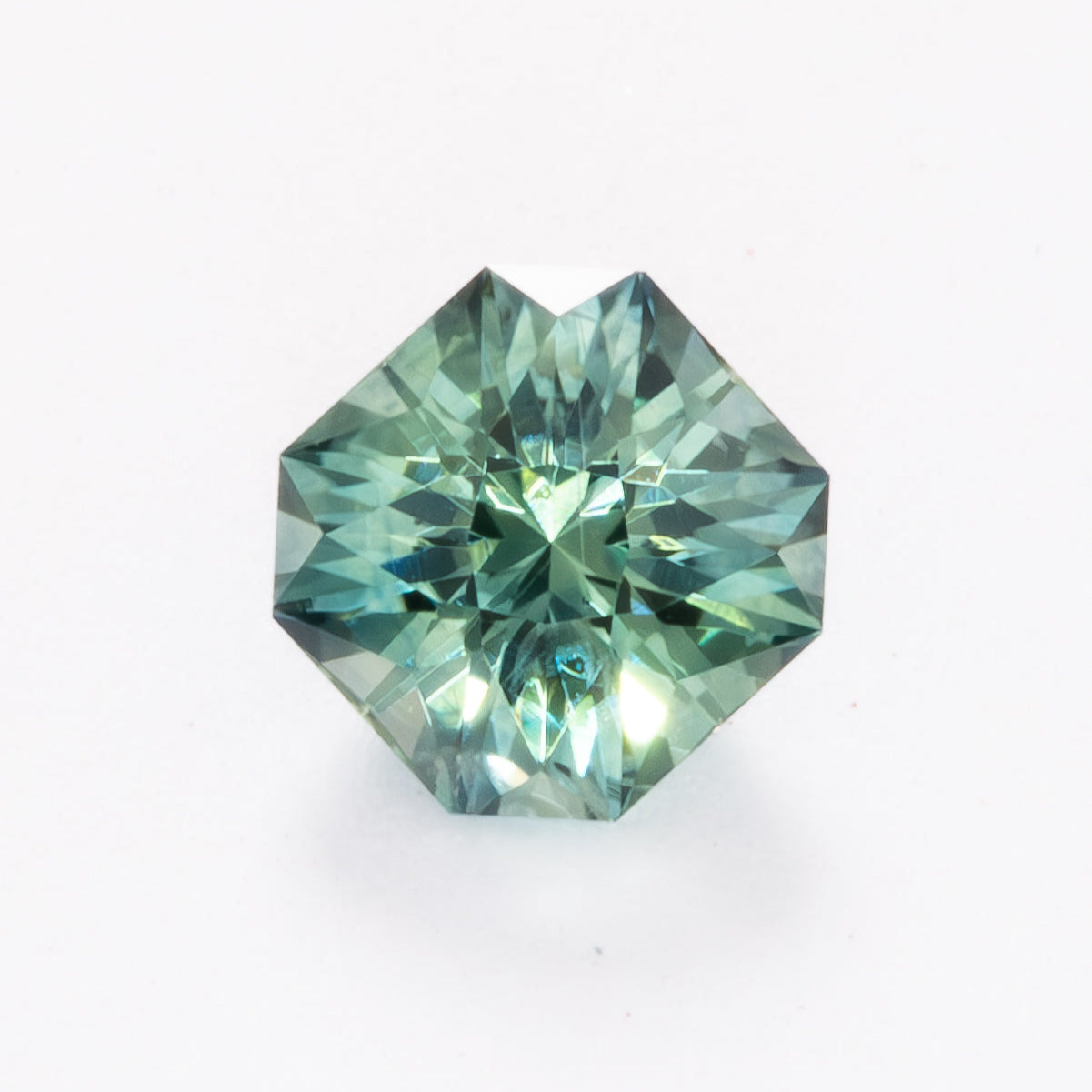 MS0203 asscher cut green montana sapphire