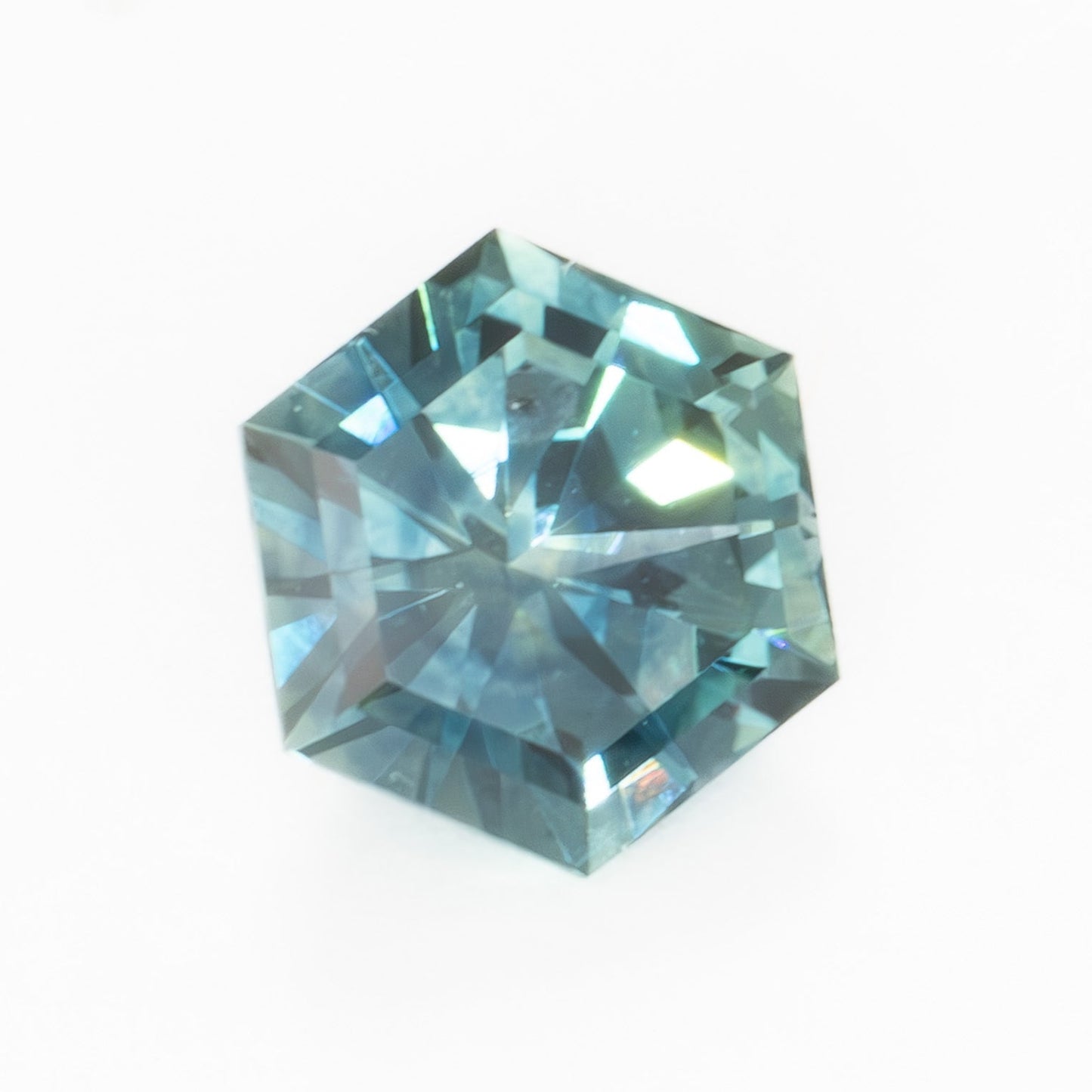 MS0237 blue hex cut montana sapphire