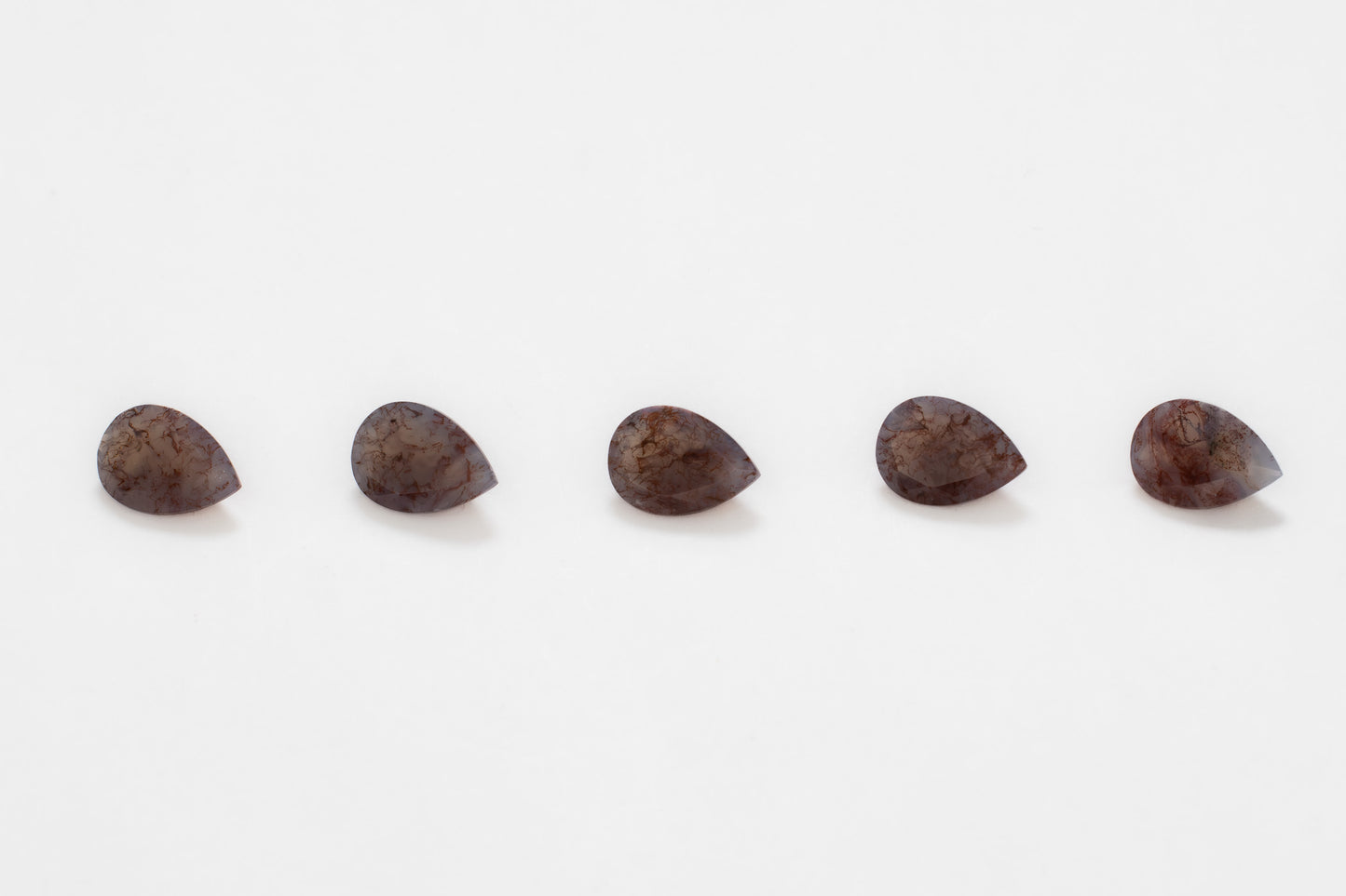 10x7mm Pear Red Moss Agate