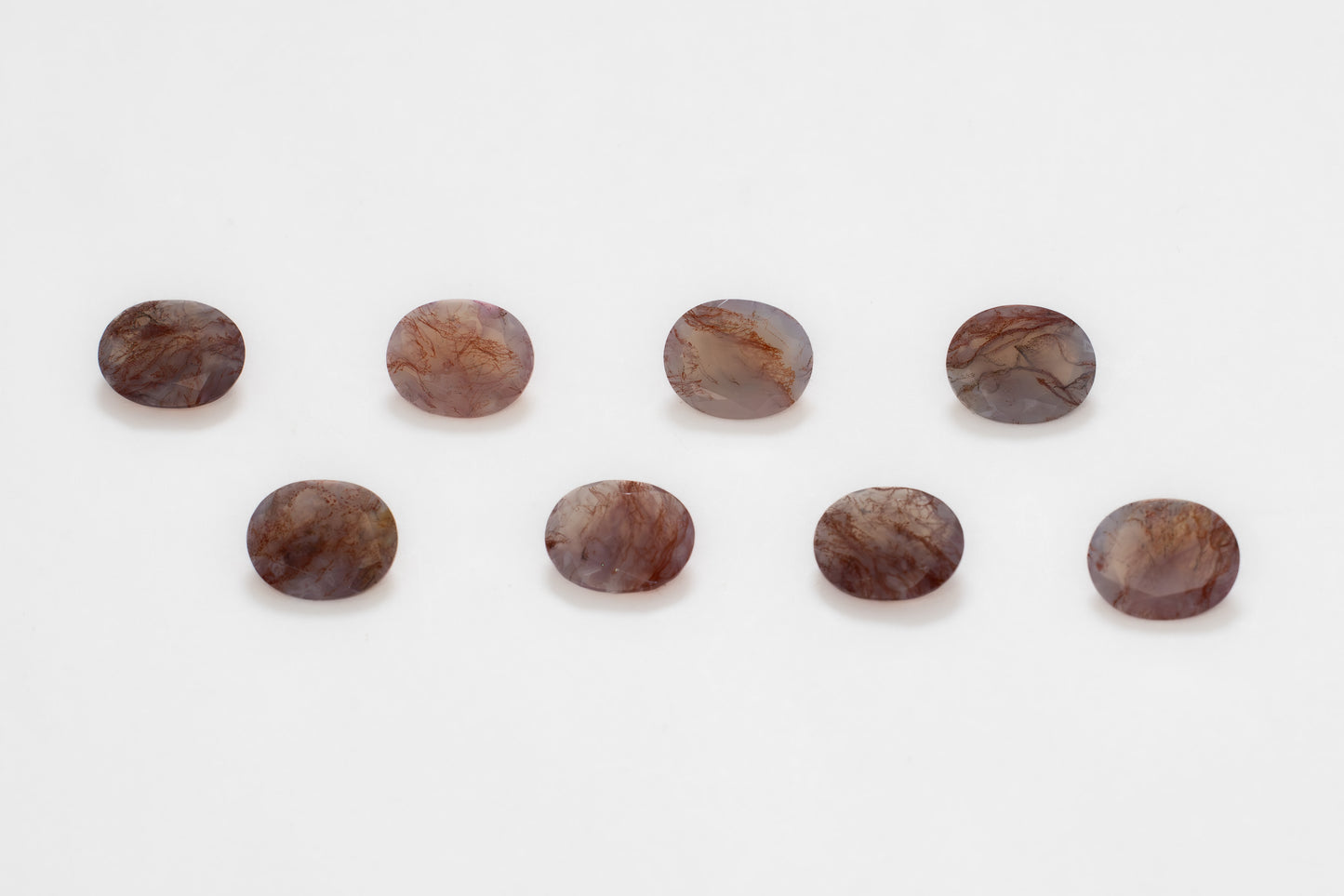 10x8mm Oval Red Moss Agate