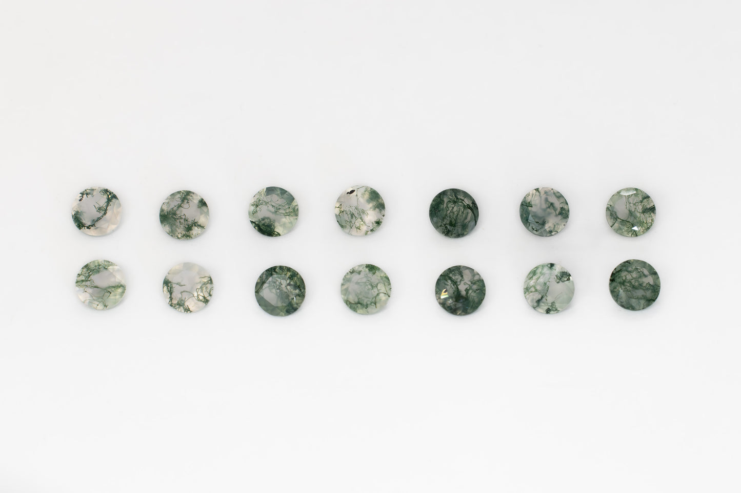 6mm Round Green Moss Agate