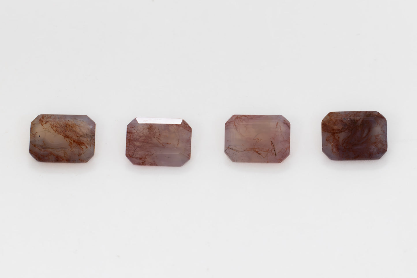 8x6mm Step Cut Red Moss Agate