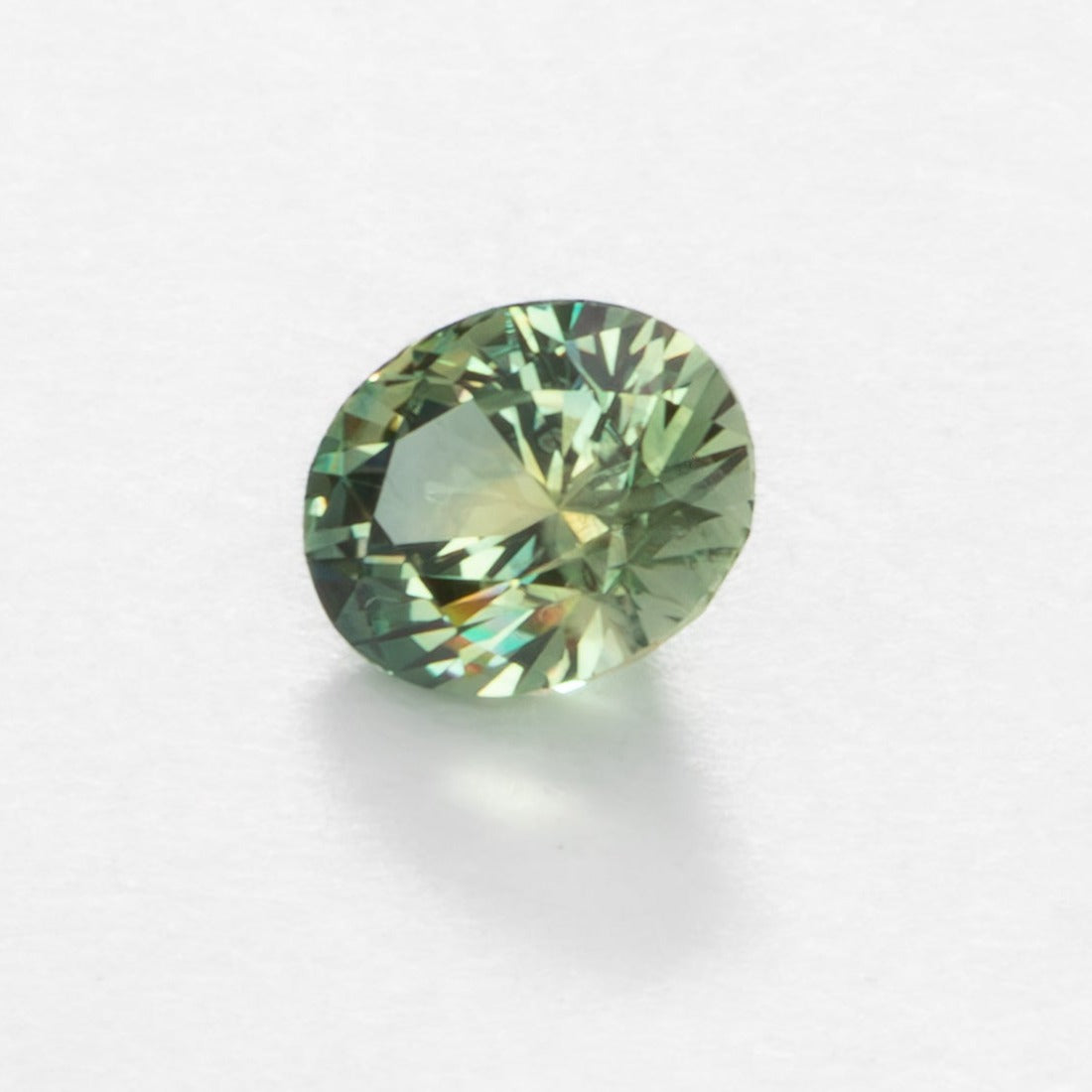 PSH01631 yellow green oval montana sapphire