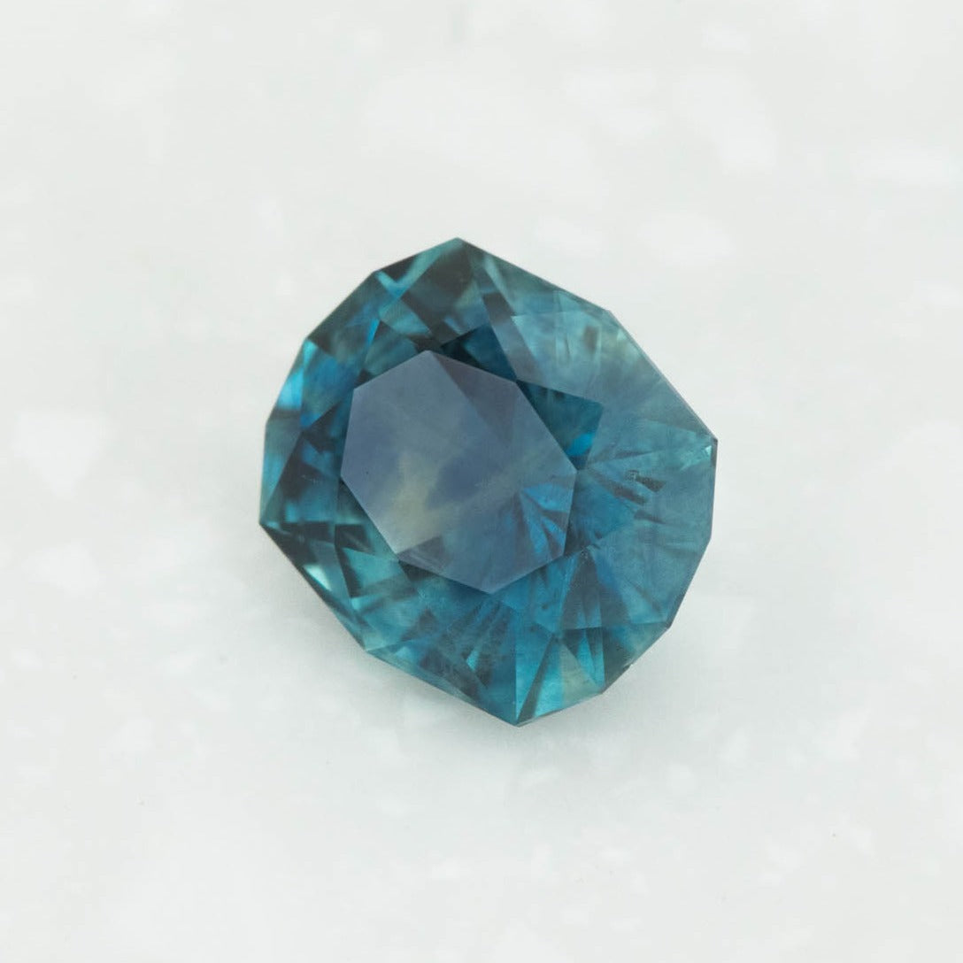 PSH0537 Montana Sapphire rich blue green elongated cushion