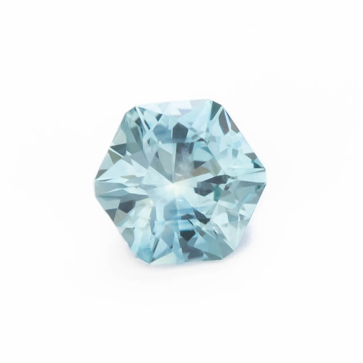 PSH0543 light blue montana sapphire hex cut