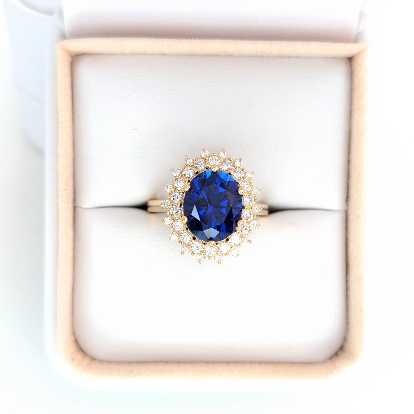 Sabela double halo engagement ring yellow gold