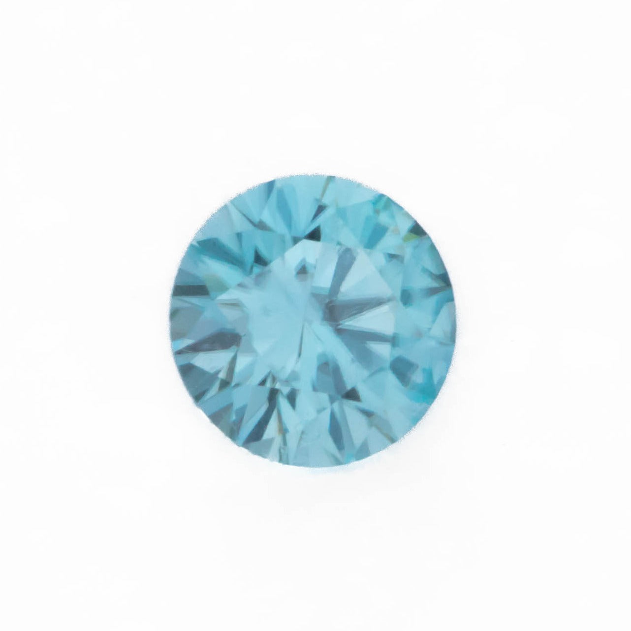 ZR0114 blue cambodian zircon round brilliant