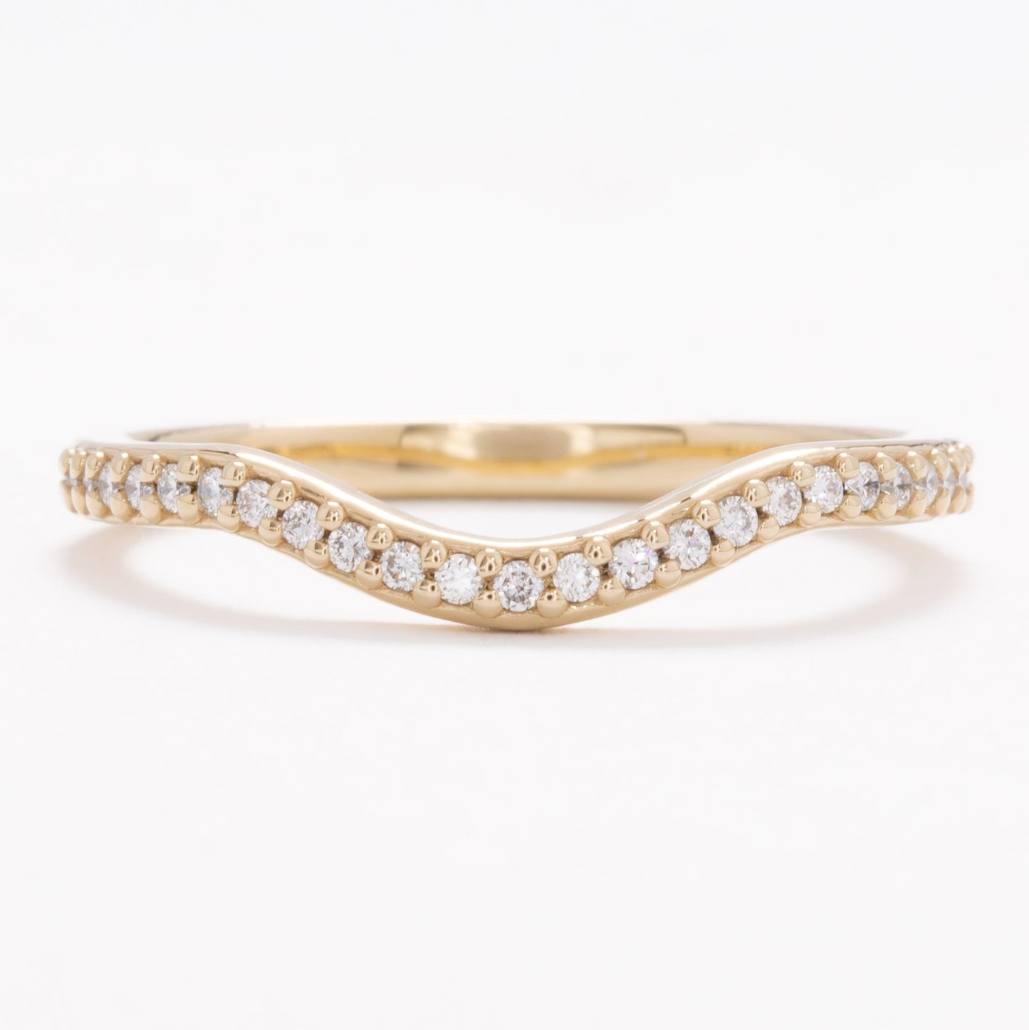 accented liv engagement ring with pear moissanite