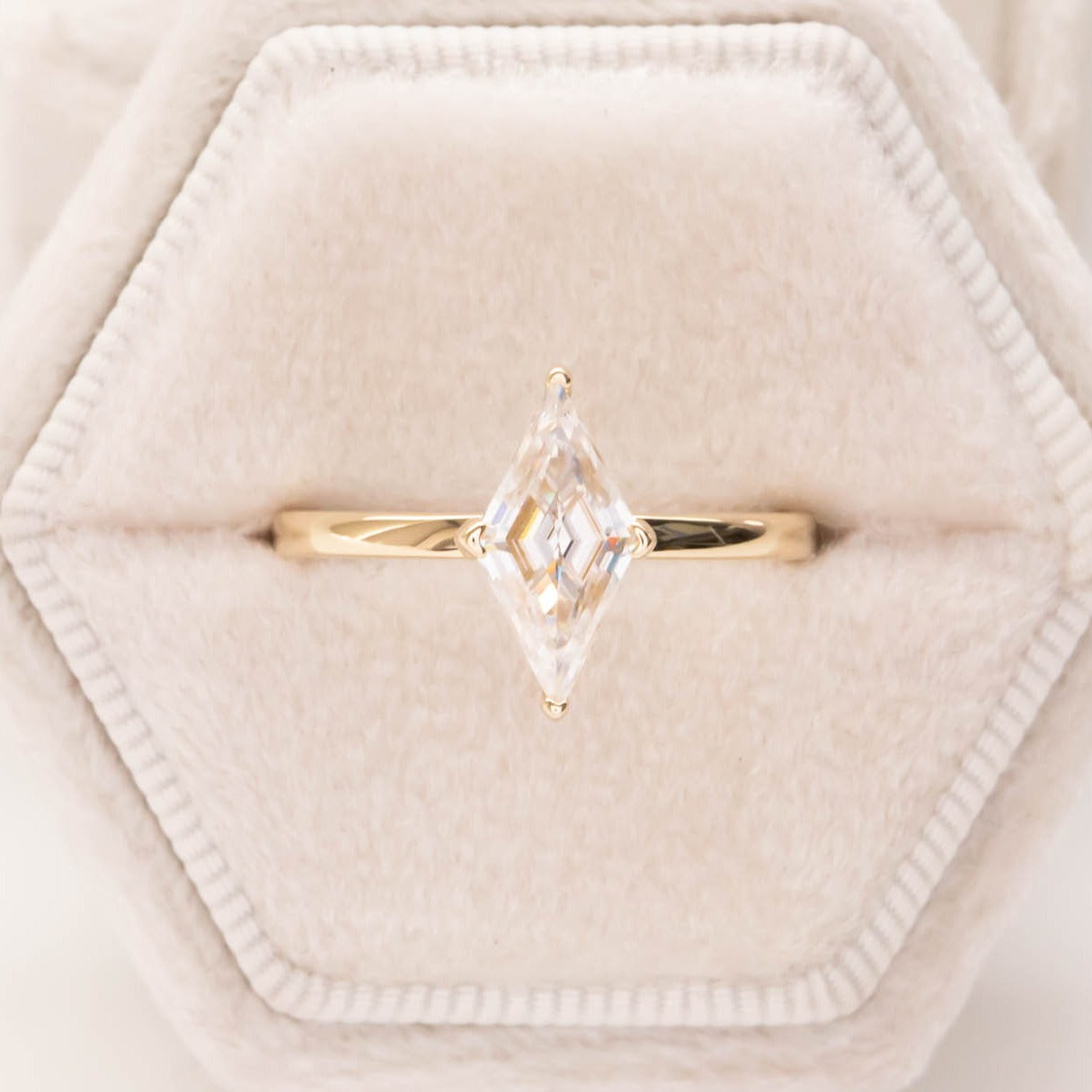 aria hidden halo moissanite engagement ring