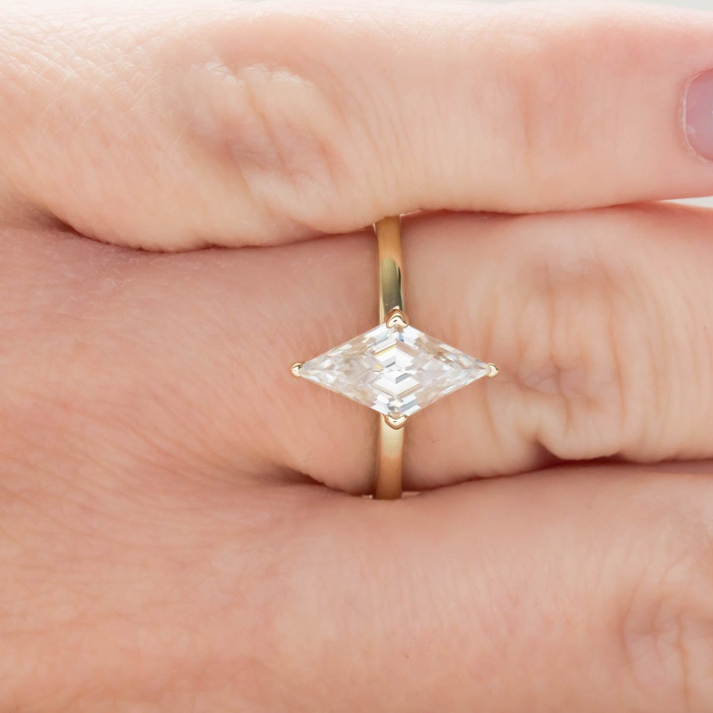 aria hidden halo moissanite engagement ring