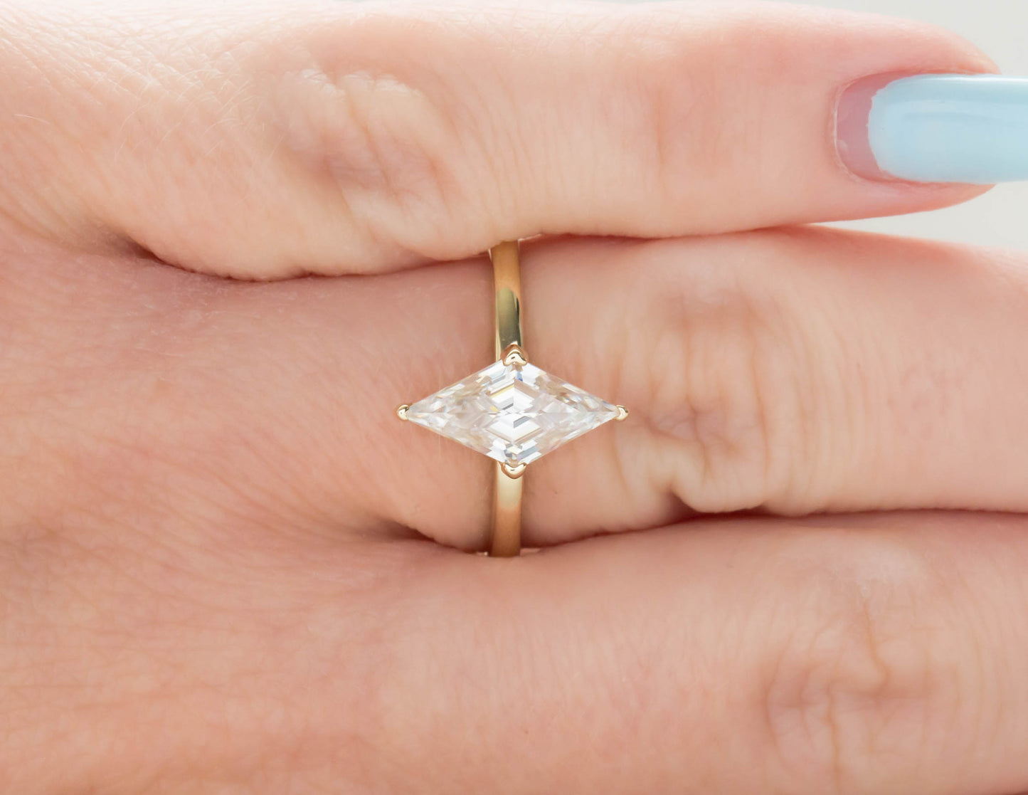 aria hidden halo moissanite engagement ring