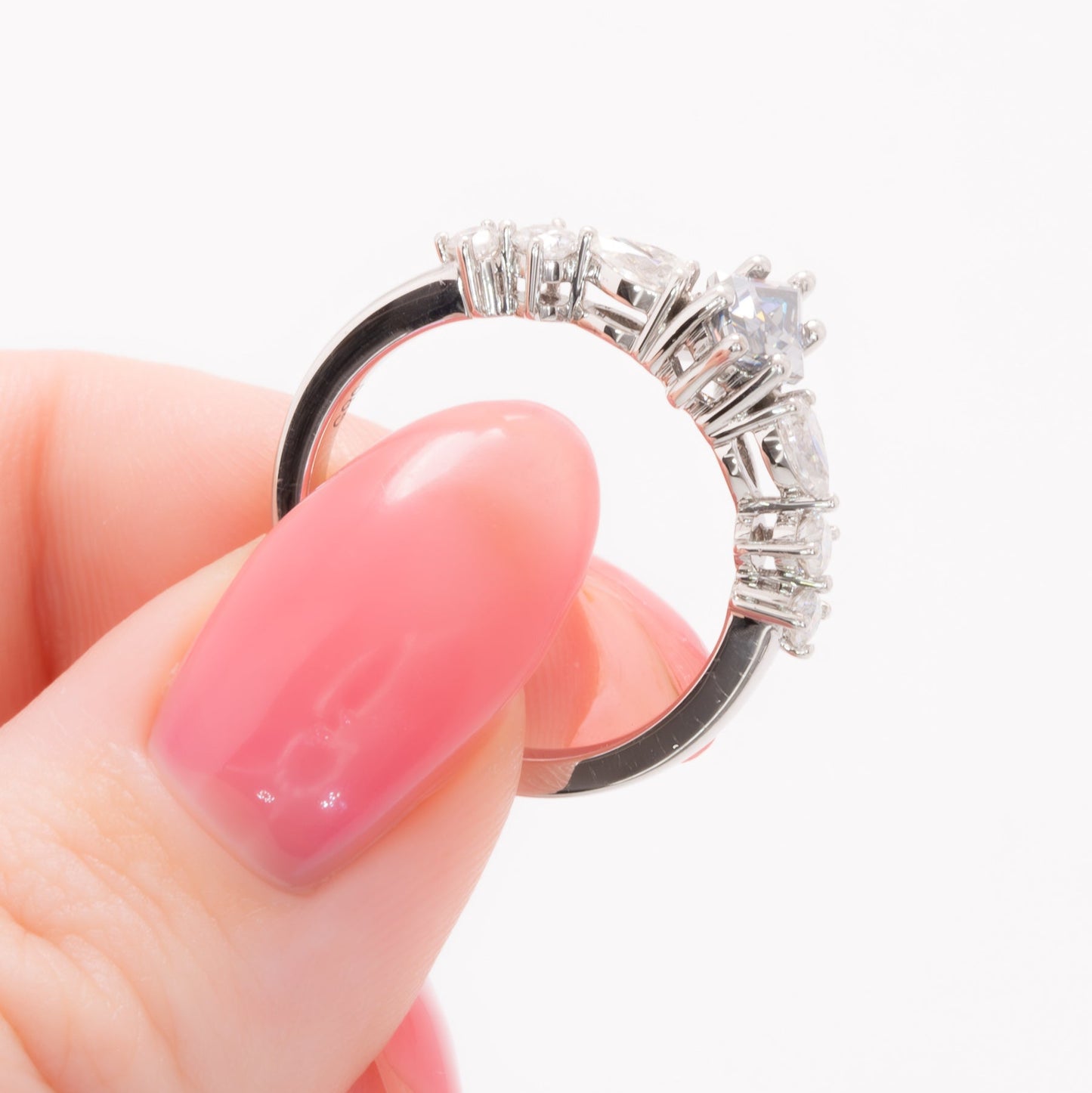 aurelia engagement ring with grey moissanite kite