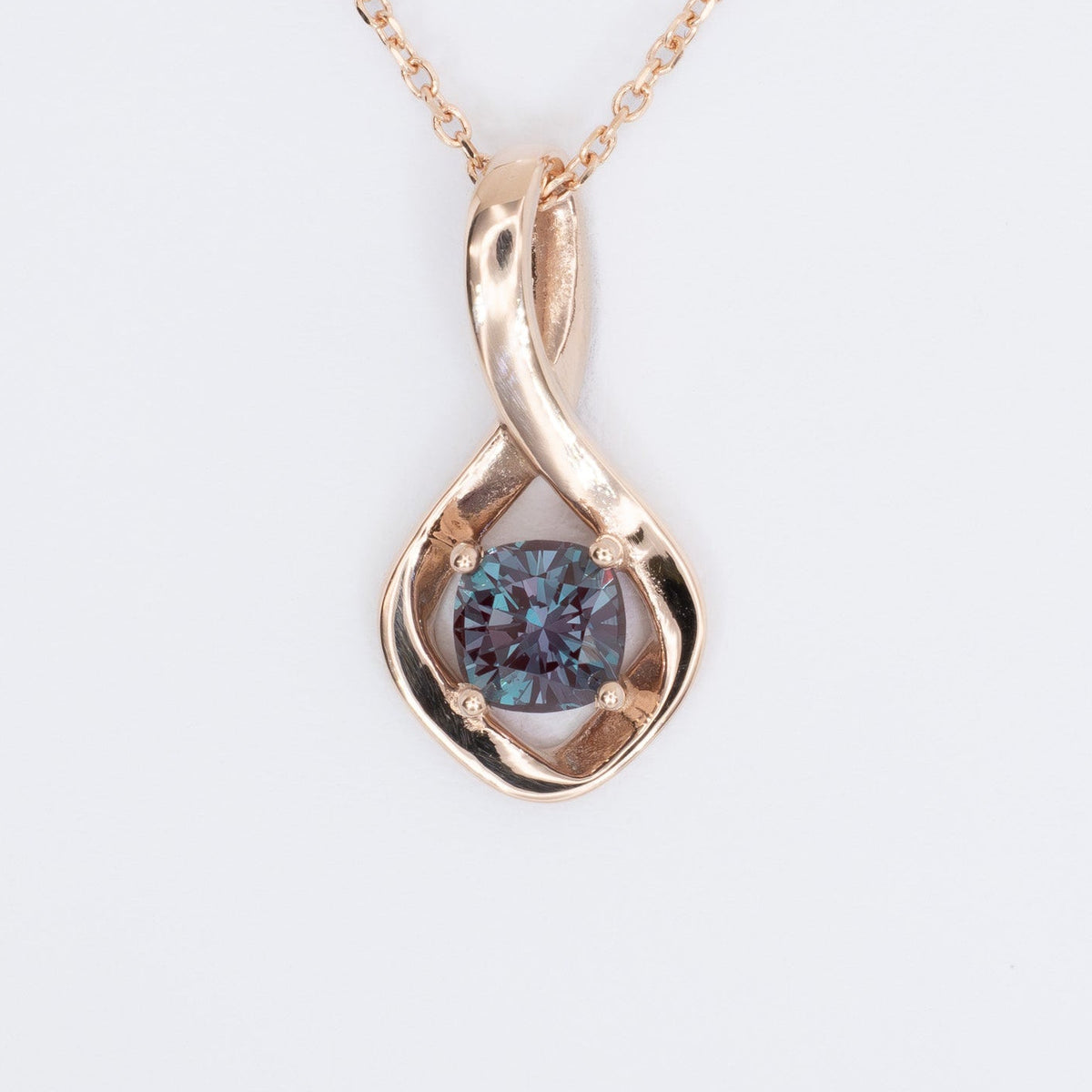 avery pendant with cushion lab alexandrite