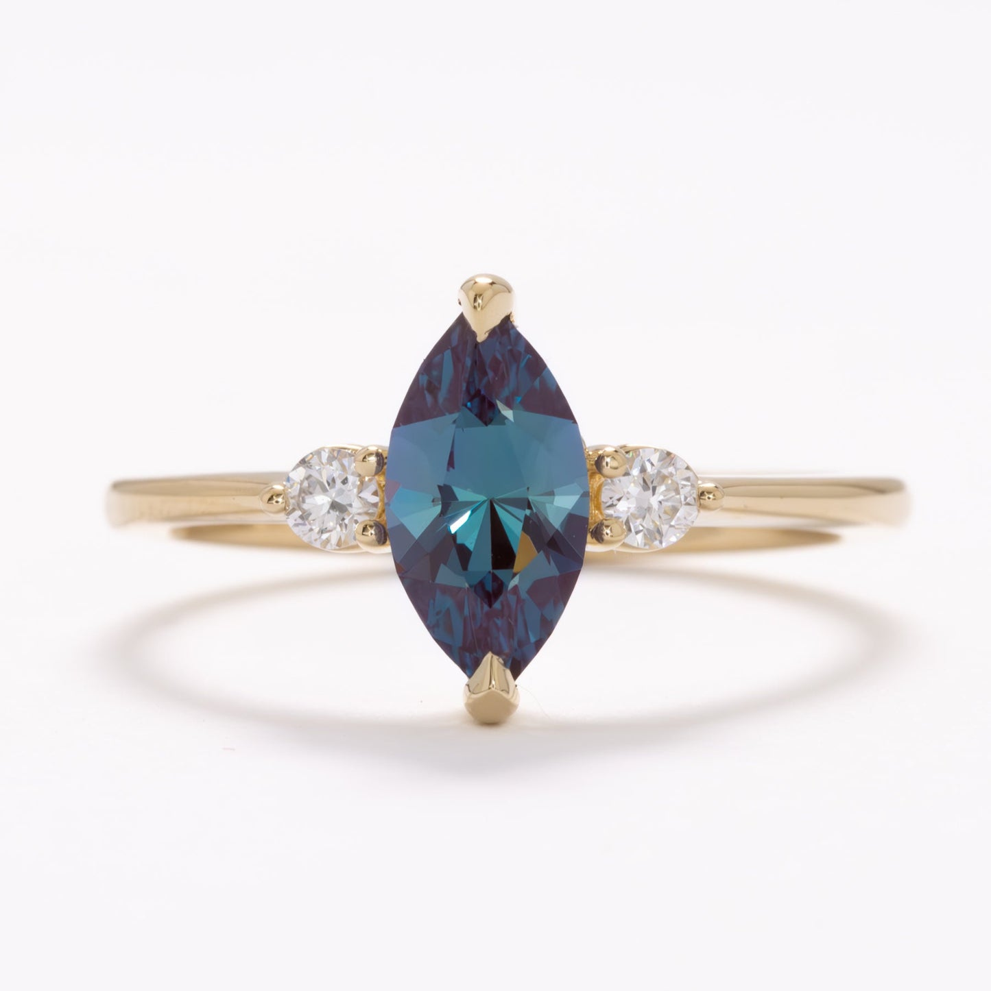 britt marquise lab alexandrite engagement ring
