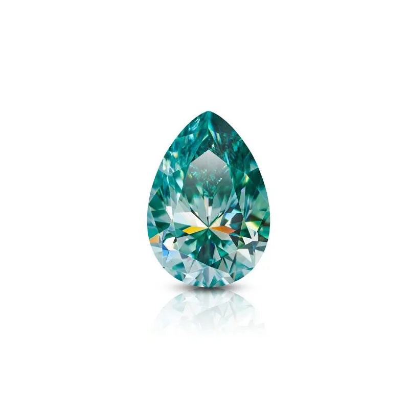 Blue-Green Moissanite