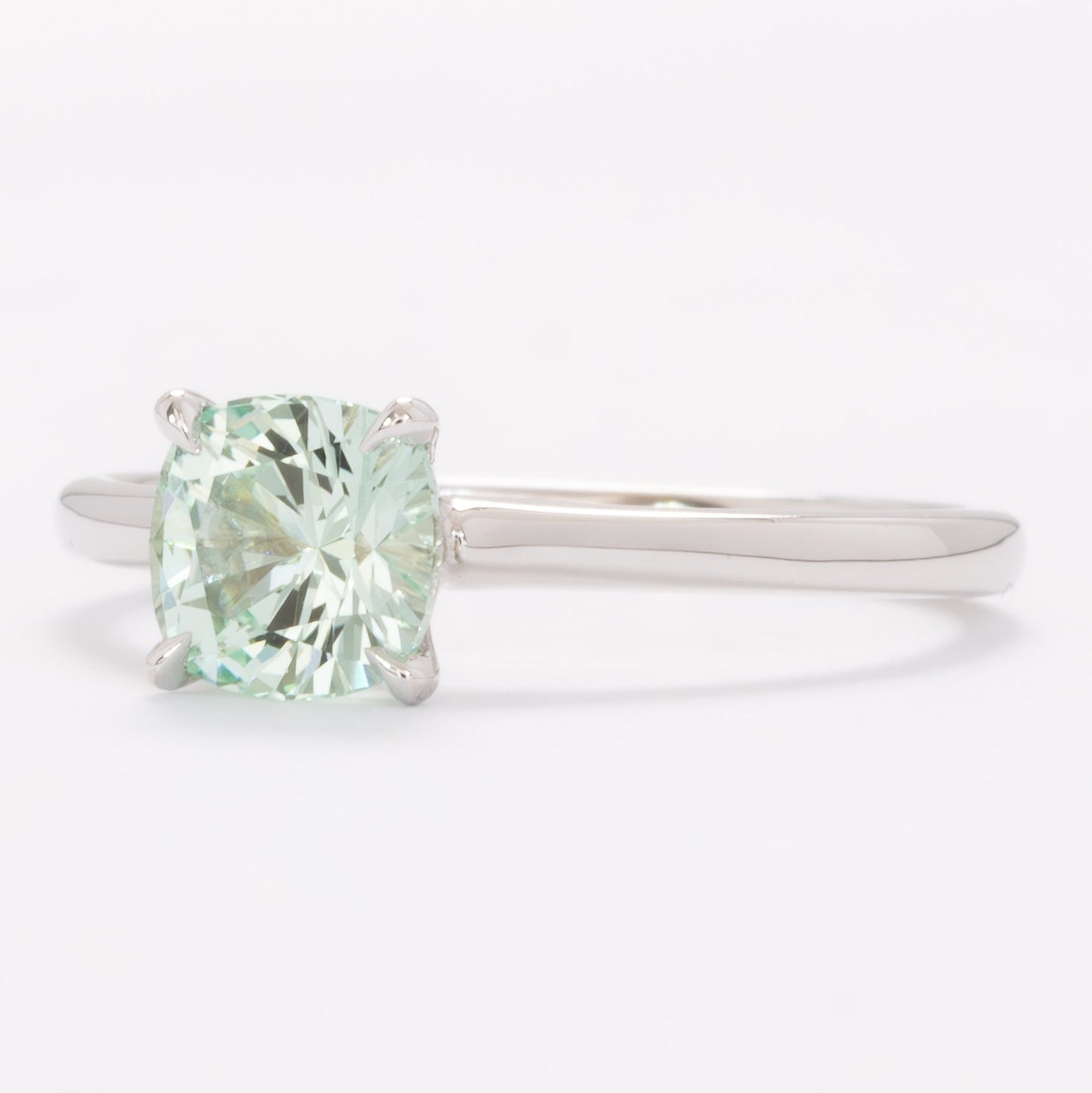 carme solitaire with cushion mint lab sapphire