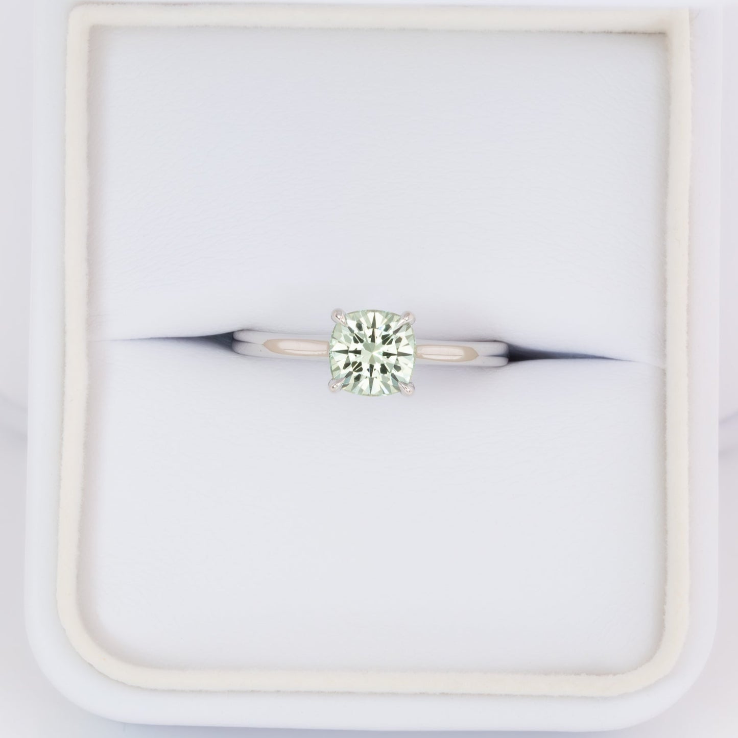 carme solitaire with cushion mint lab sapphire