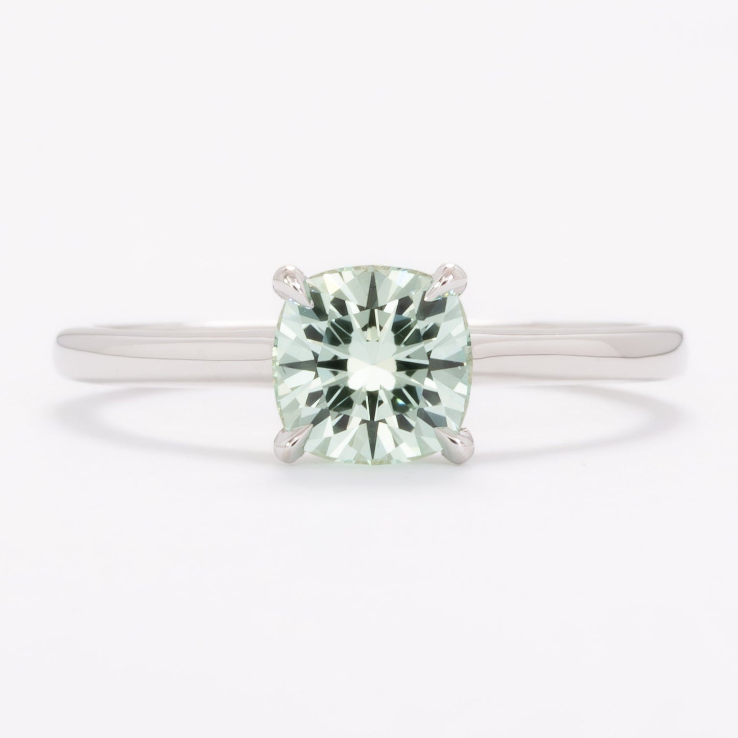 carme solitaire with cushion mint lab sapphire