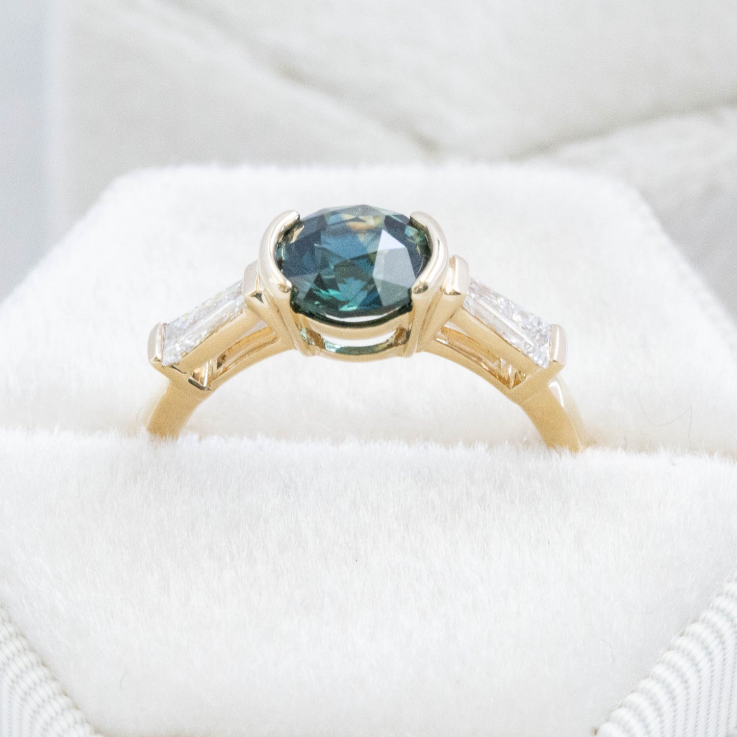 australian sapphire three stone engagement ring