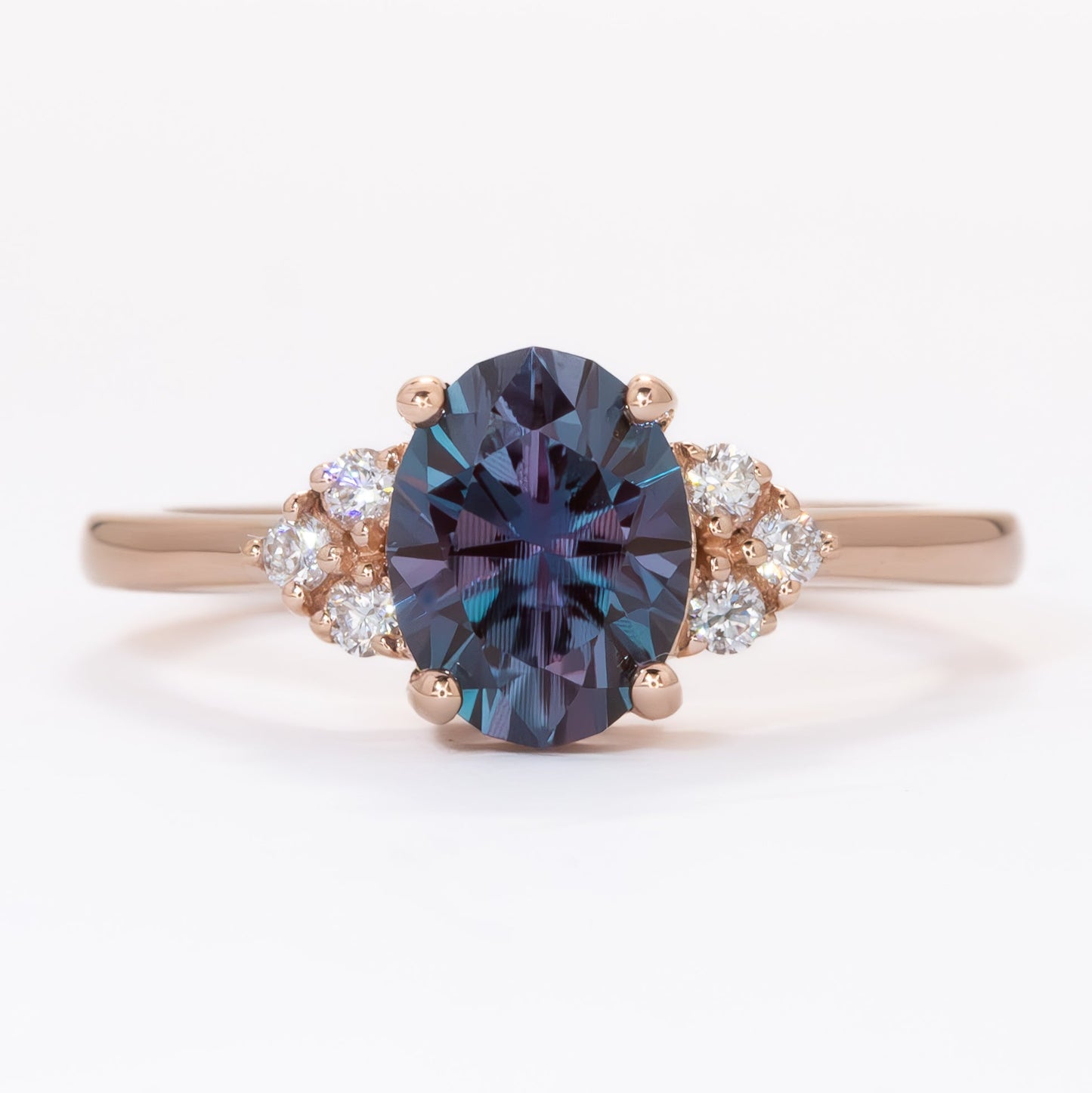 esilda engagement ring with oval lab alexandrite